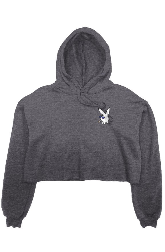 Womens crop fleece hoodie