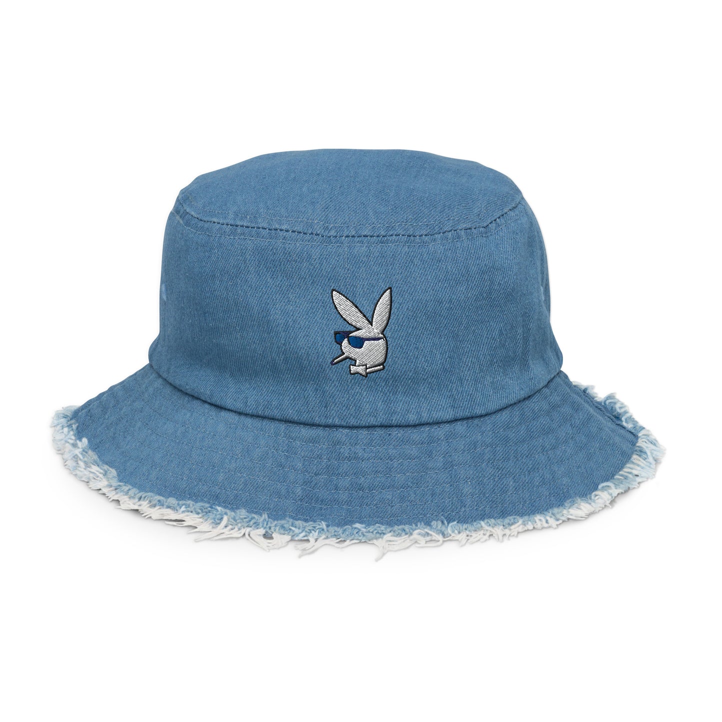 Distressed Denim Bucket Hat