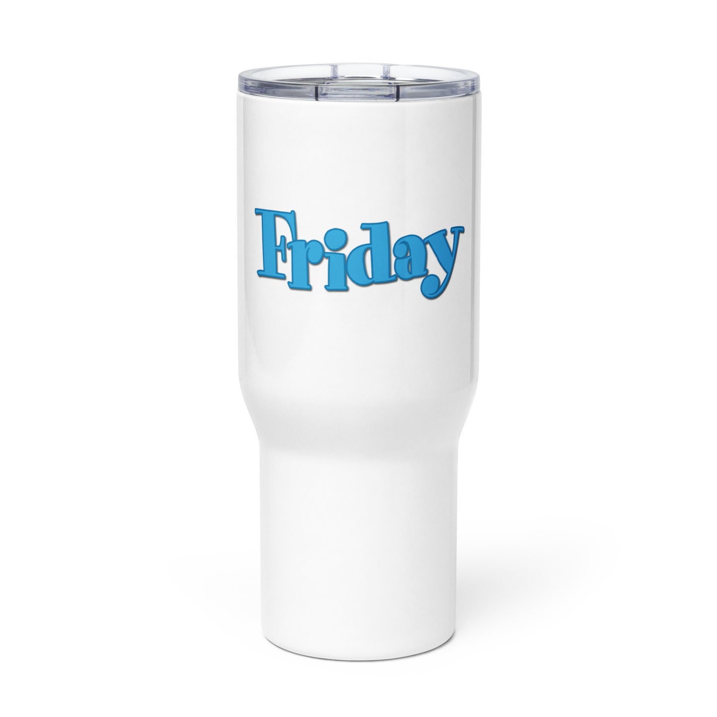 Travel mug with a handle