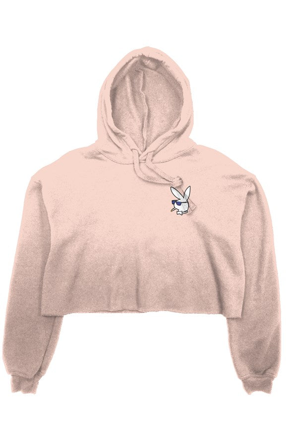Womens crop fleece hoodie