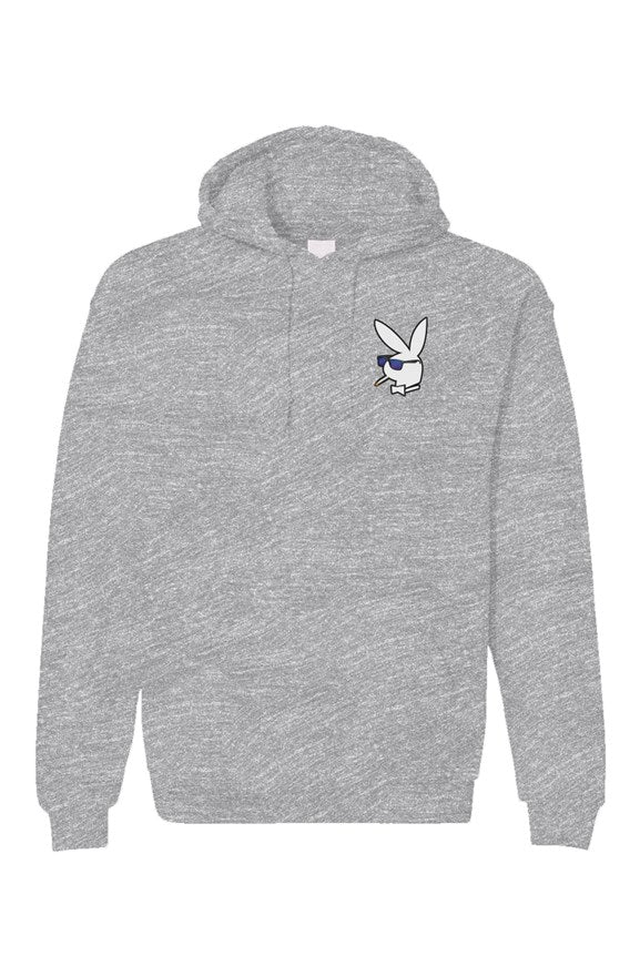 Premium Men's pullover hoodie with White Bunny