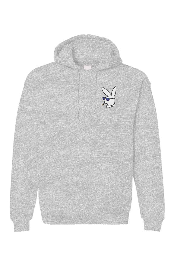 Premium Men's pullover hoodie with White Bunny