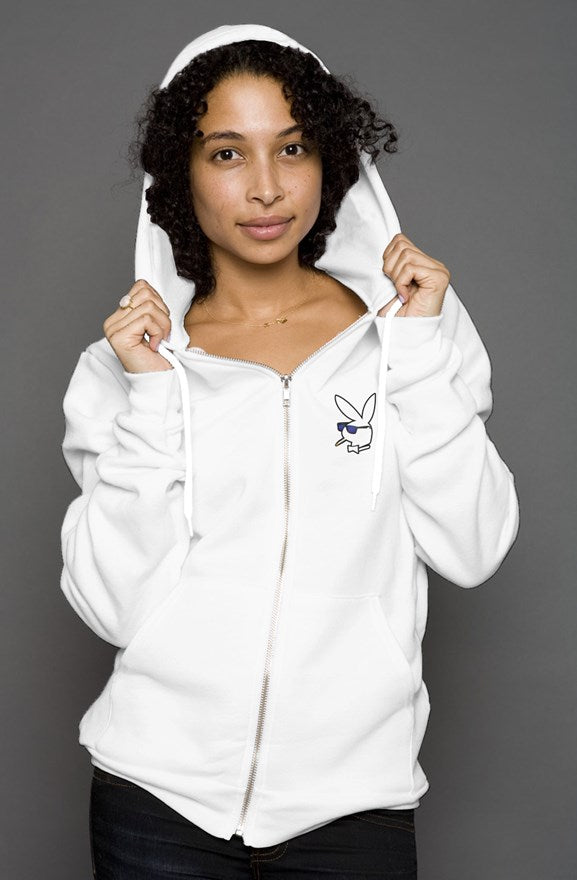 Zip hoodie wit White Bunny