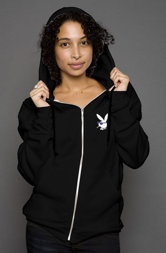 Women's Zip hoodie with White Bunny