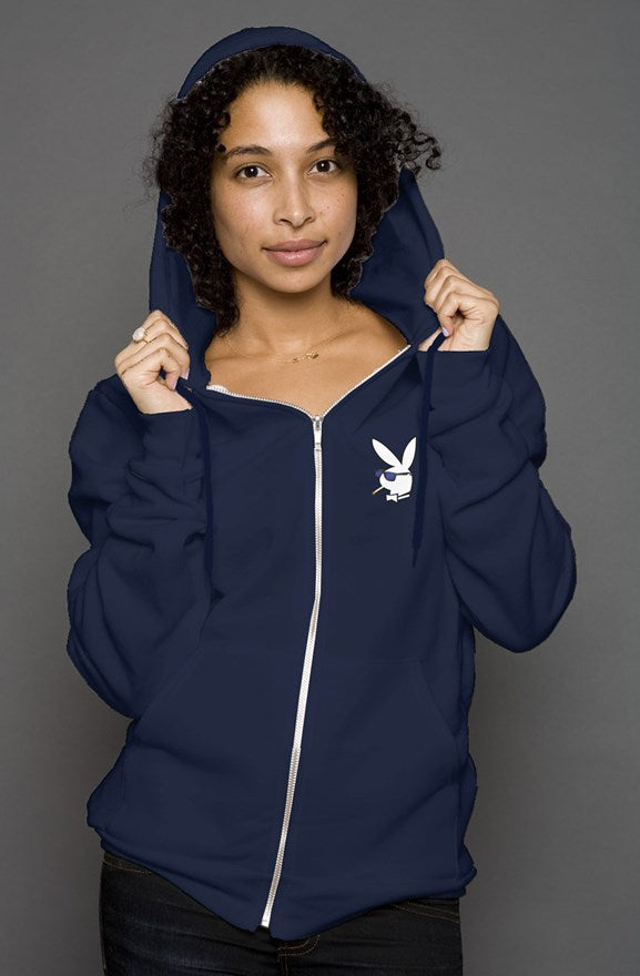 Women's Zip hoodie with White Bunny