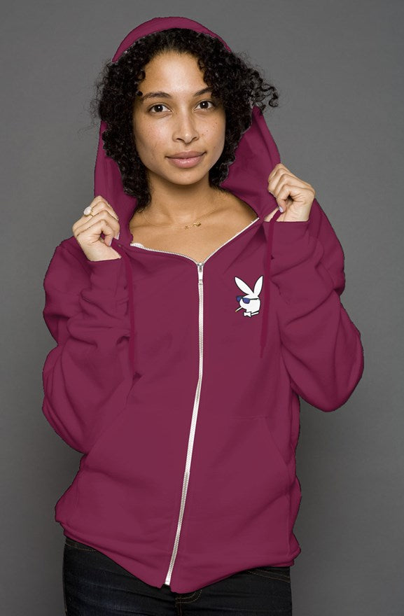 Women's Zip hoodie with White Bunny