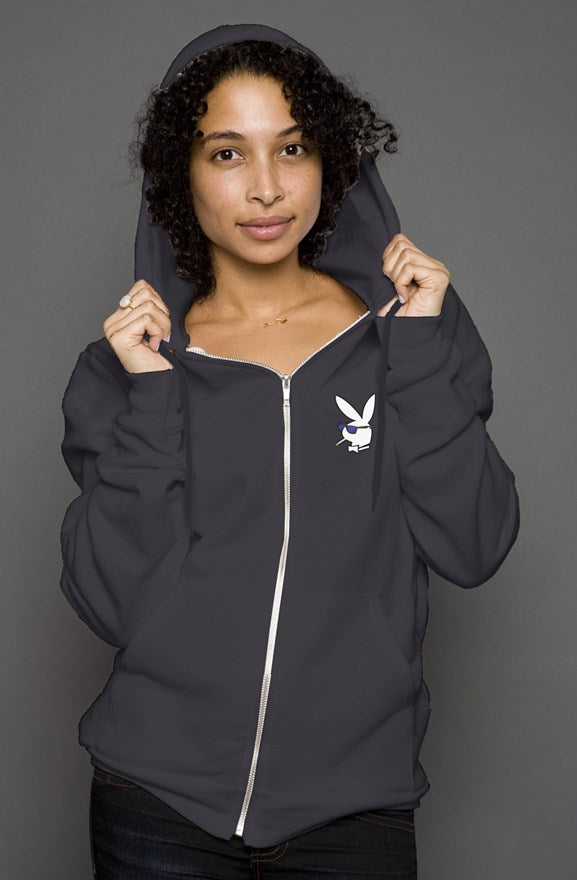 Women's Zip hoodie with White Bunny