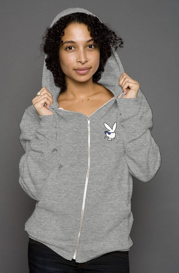 Women's Zip hoodie with White Bunny