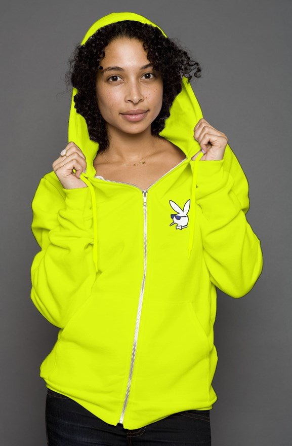 Women's Zip hoodie with White Bunny