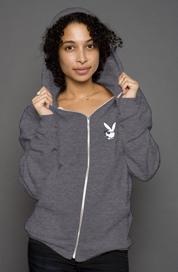 Women's Zip hoodie with White Bunny