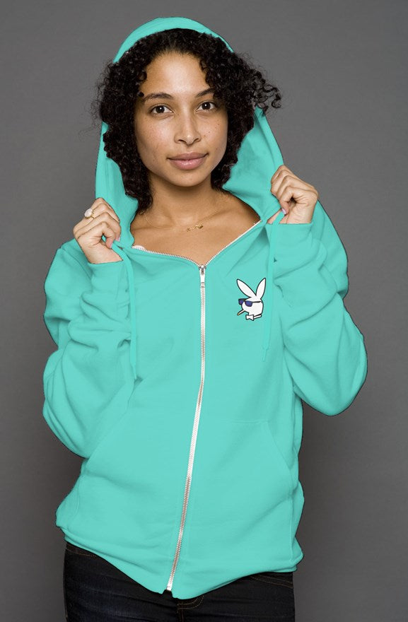 Women's Zip hoodie with White Bunny
