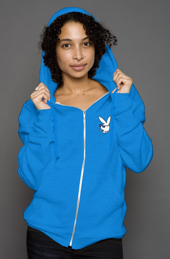 Women's Zip hoodie with White Bunny