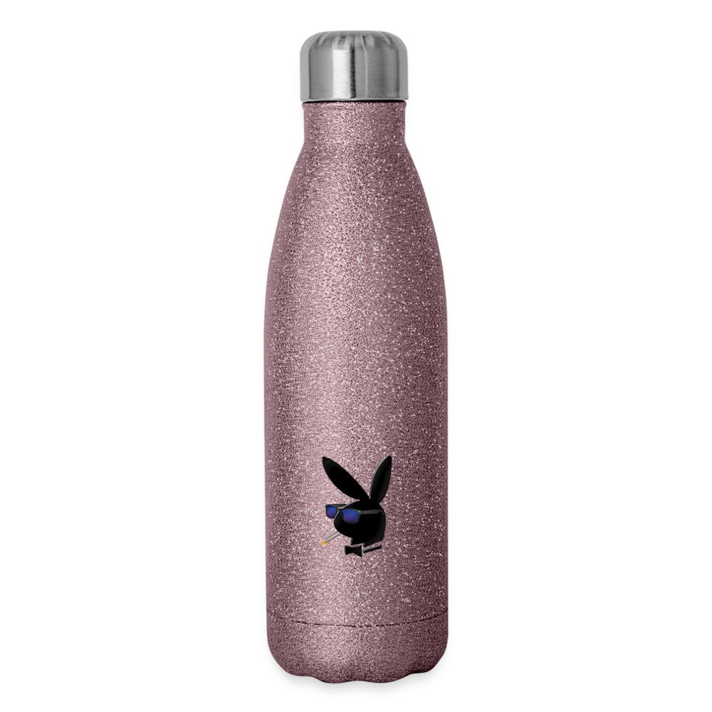 Insulated Stainless Steel Water Bottle - pink glitter