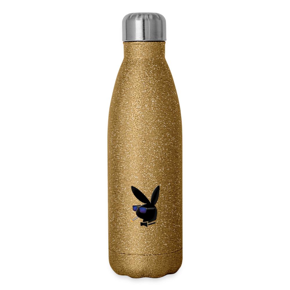 Insulated Stainless Steel Water Bottle - gold glitter