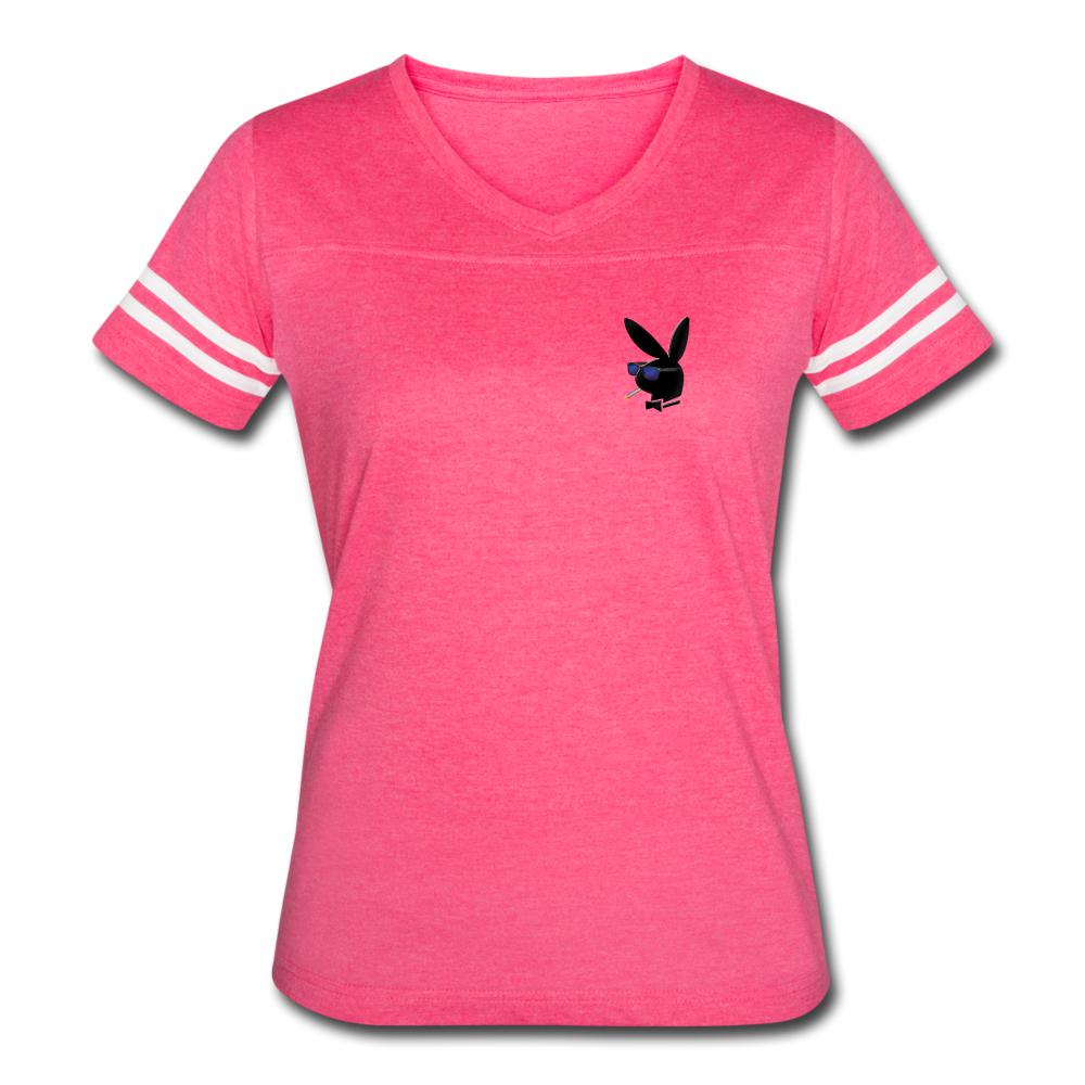 Women’s Vintage Sport T-Shirt - vintage pink/white