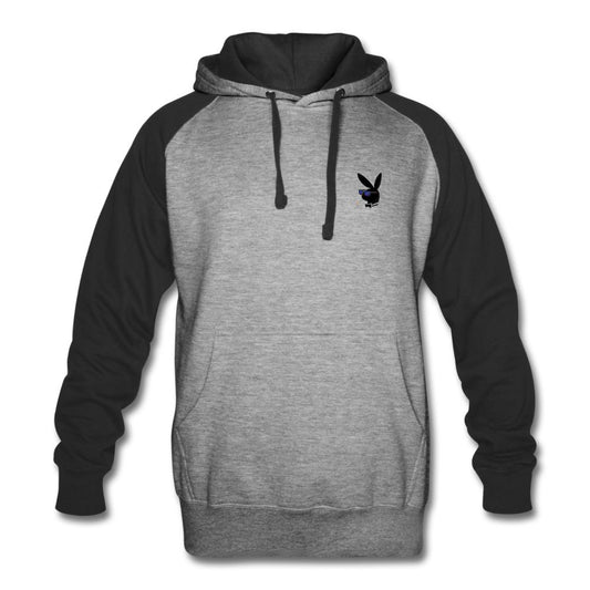Colorblock Hoodie - heather gray/black